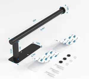 Paper Towel Holder Under Cabinet No Drilling, Self Adhesive Paper Towel Holder