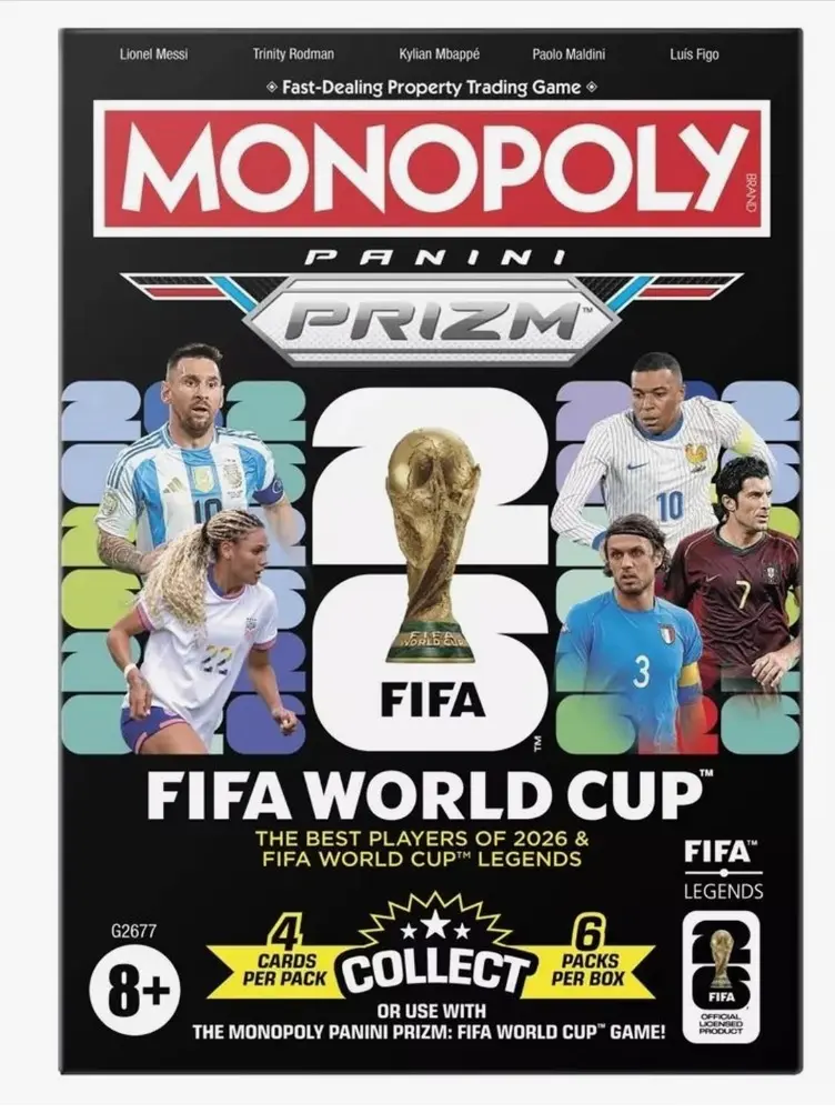 2026 Panini Prizm Monopoly FIFA World Cup Soccer Blaster Box