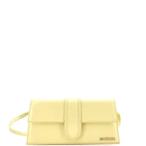 Pre-owned JACQUEMUS Leather Shoulder Bags Le Bambino Top Handle Flap Bag Long by Rebag