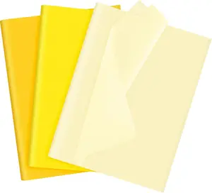 Assorted Yellow Tissue Paper Set 60 Sheets for Sunflower Theme Party Decorations DIY Wedding Fall Thanksgiving Holiday Gift Packing