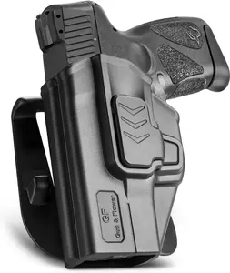 GunFlower Polymer OWB Holster Fits G19 Gen3-6/ G19X G23 Gen3-4/G26 Gen3-5/ G32 Gen3-4/ G44/ G45 ,Open Carry Holster for Outside Waistband, 360 Adjustable
