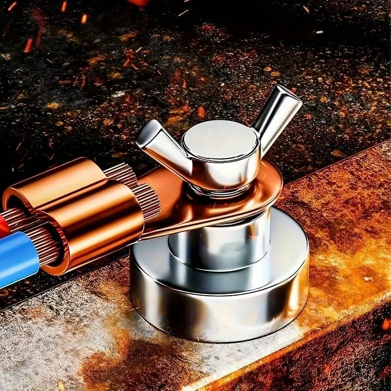3-Piece Magnetic Grounding Weld Clamps, Strong Grip, Durable Copper Tail, Tool-Free Operation, High-Temperature Resistance, Metal Manufacturing, Auto Repair