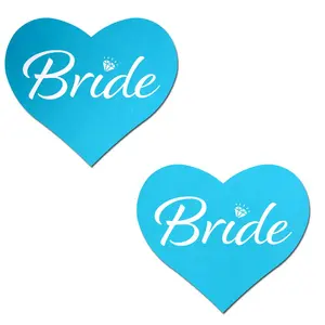 Love: Robin's Egg Blue 'Bride' Heart Nipple Pasties by Pastease