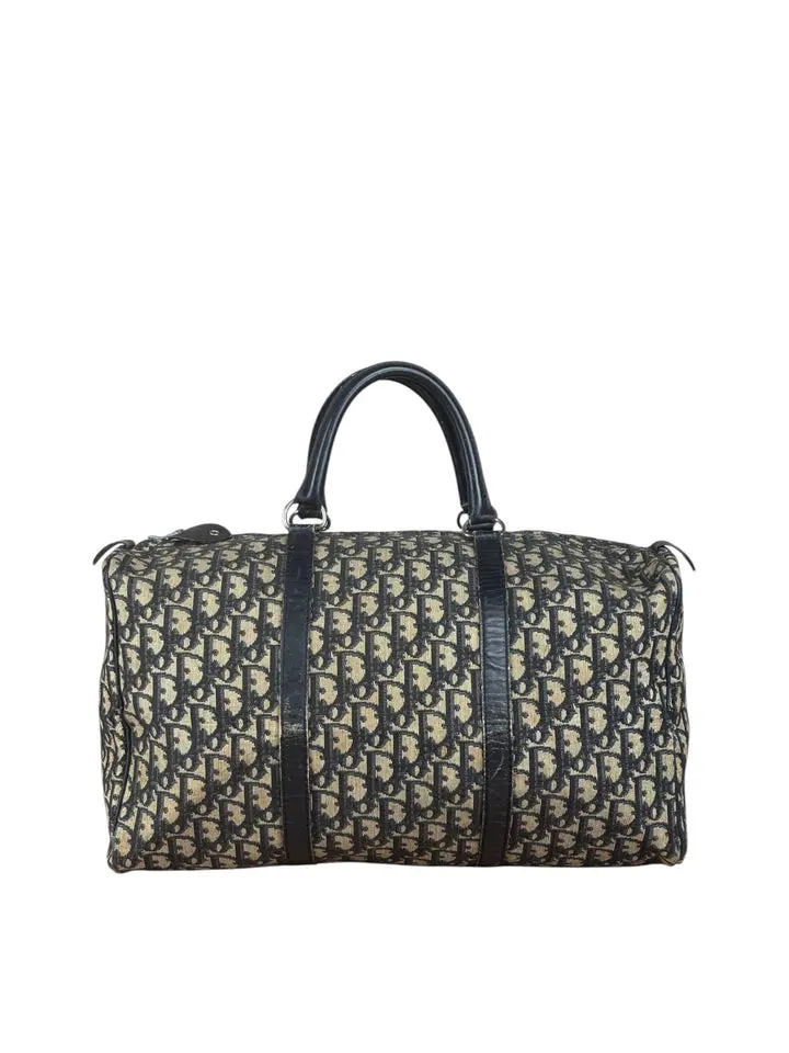 Pre-owned nn Shoulder Bags Christian Dior Vintage Navy Blue Trotter Boston Bag