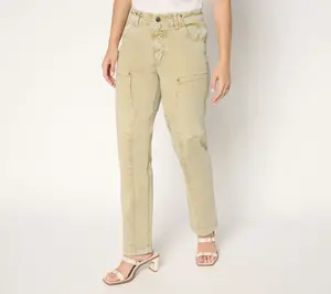 LOGO by Lori Goldstein Petite Full Length Utility Pants