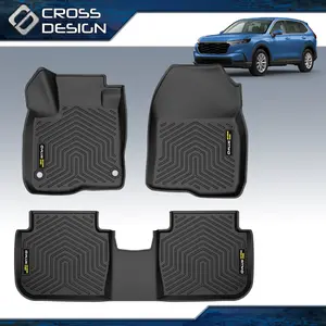 CROSSDESIGN TPE Car Floor Mats Fit For 17-24 Honda CR-V HR-V(Trunk Mat) All Weather Waterproof Durable Nonslip Truck Floor Mats Accessories