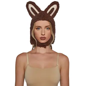 Little Monster Costume Hood - Brown