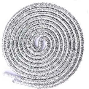 2 Pairs Glitter Metallic Shiny Shoe Laces, Round Sequin Shoelaces Shoestrings for Sneakers Boots