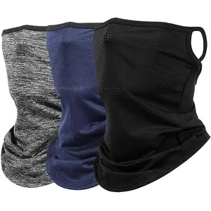 Neckerchief Bandana UV Protection Face Mask Reusable Washable Half Face Cover Cooling Neck Gaiter with Ear Loops for Men Women Polyester Breathable Quick-Drying Fabric One Size Fits Most Unisex