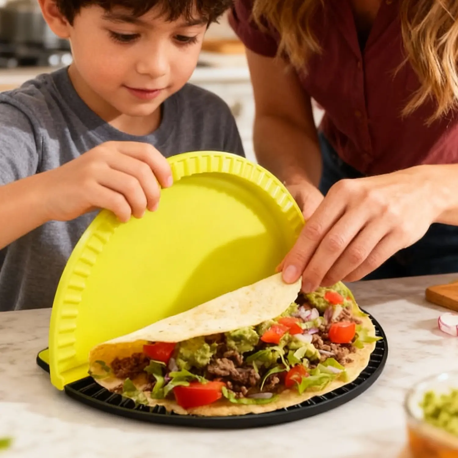 Burrito Mold, 1 Count Multifunctional Burrito Crimping Machine, Toast Sealing Sandwich Maker, Suitable for Making Mess Free Burritos, Calzones, Quesadillas, Burrito Press Mold, Burrito Maker Tool, Kitchen Tools, Kitchen Gadgets