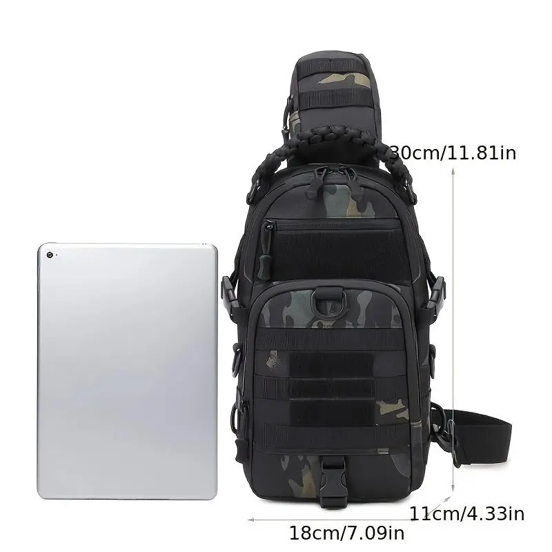 Men's outdoor chest bag, multifunctional crossbody bag, tactical crossbody bag, hiking and cycling sports sling bag, single-shoulder backpack, Multifunctional Portable Bag, Christmas, Thanksgiving, New Year and Men Gifts