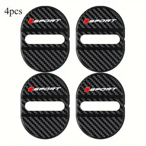 Carbon Fiber Look Car Door Lock Cover, Car Door Trim Sticker, Decal for Cars, Sporty Design, Universal Fit for All Car Models, Durable, Enhances Vehicle Appearance