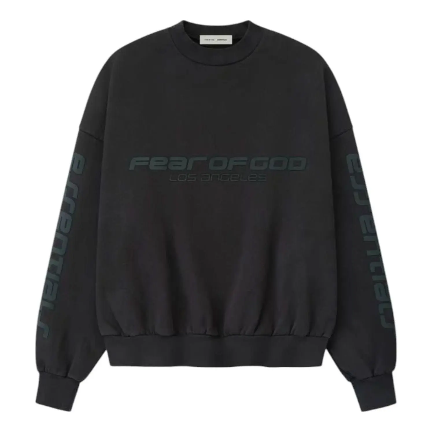 Fear of God Essentials Los Angeles Heavy Fleece Cropped Sweatshirt 'Vintage Black' 192HO256893F