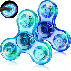 Fidget Spinner for Kids 2 Pack, Light up Sensory Fidget Toys for Boys Girls Teens, Glow Fidget Spinners Classroom Prizes for Kids 4-8-12, Autism ADHD Toys for Age 5-7 Stress Anxiety Relief Fidgets