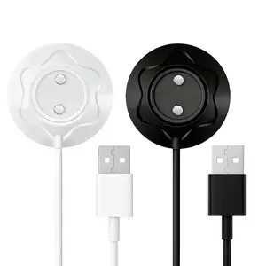 2PCS 12MM Rose Silicone Smart Charging Replacement Cables - 2.7FT DC Powered Portable Multi-Device Magnetic Cables with USB Adapter for Mobile Phones, Magnetic Silicone Cables