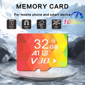 multifunctional speaker Three-piece set Micro SD card tf memory card with adapter (MicroSD) card - Flash memory for cameras, smartphones, PCS, headphones and PSPS. Used for photo storage. Audio