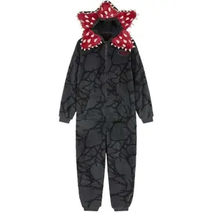 Demogorgon Adult Onesie Pajamas Costume Hooded Jumpsuit, Fleece One-Piece Sleepwear for Men and Women, Cozy Christmas Pajamas & Fun Cosplay Outfit for Halloween and Party