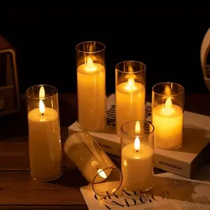 1pc Flameless Flickering Candles - Battery Operated LED Candles for Halloween, Christmas, Weddings, Home Decor, and Modern Mood Lighting - Indoor/Outdoor Use