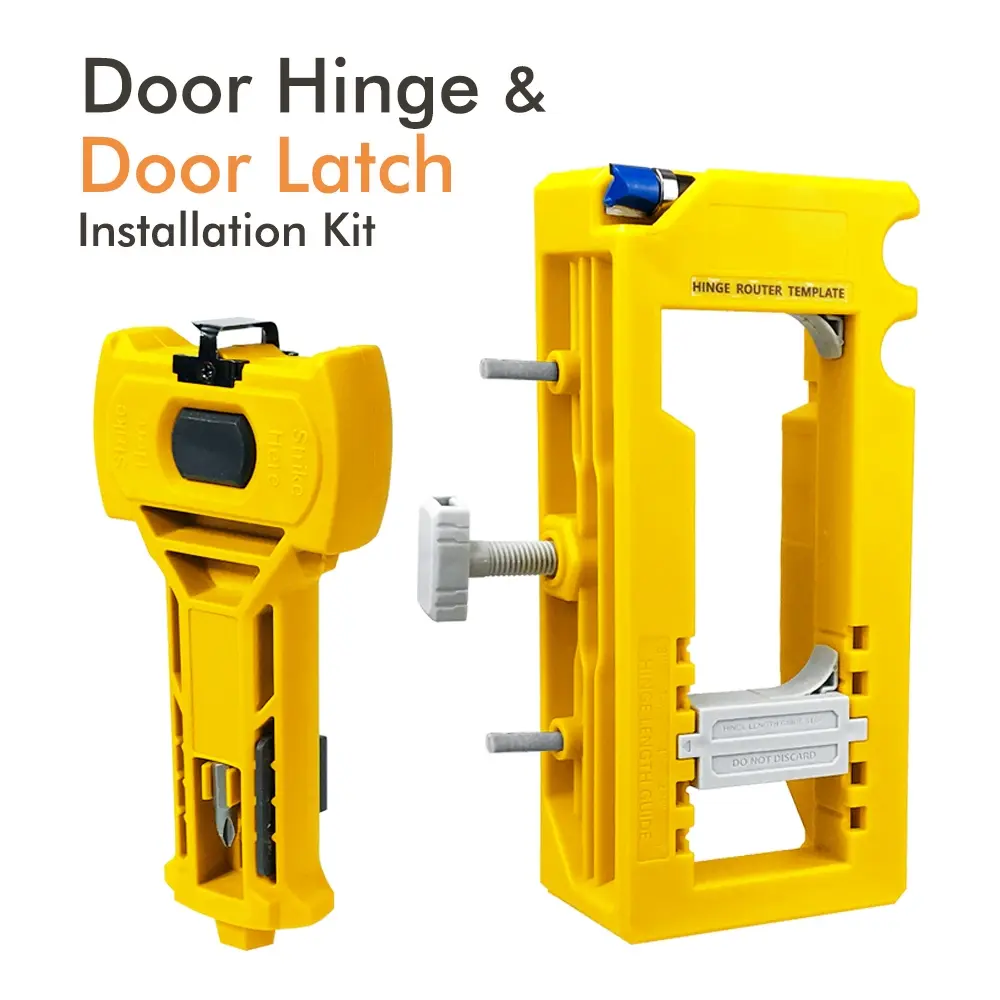 Door Hinge and Door Latch Installation Kit, Precision Mortise Template, Door Latch for Accurate Chiseling and Scoring, Door Hardware