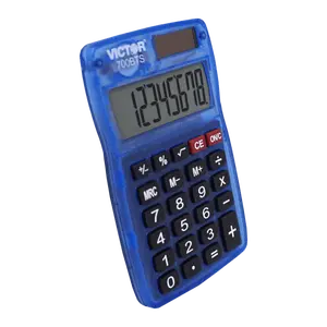 VICTOR® 8-Digit Pocket Calculator – Bright Translucent Colors for School, Home, or Office - Pack of 3