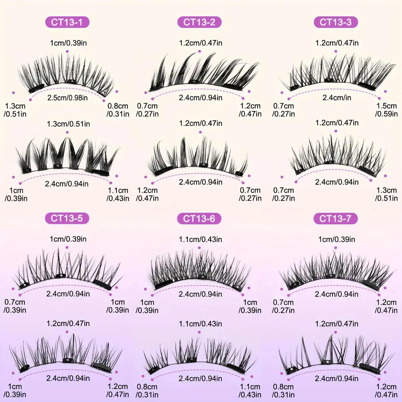 Magnetic False Eyelashes Set, Diy False Eyelashes, Eyelash Extensions Kit, Eyelash Extension, Natural Dense Look, Lightweight Natural Eyelashes, Soft Magnetic Eyelashes, Includes Clip, No Glue Needed, Reusable, Perfect for Travel, Dates, Parties