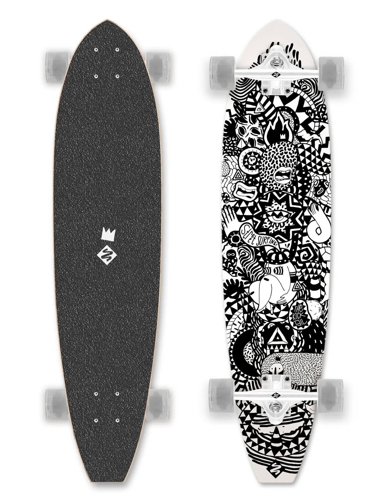 Street Surfing Longboard Rumble Jungle Kicktail 8.5" x 36"