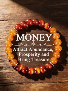 Carnelian Manifestation Bracelet: Crystals for Motivation & Wealth