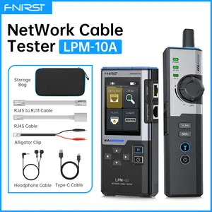 FNIRSI LPM-10A Smart Multifunction Cable Tracker And Network Tester with 2.4 Inch Color Screen Cable Tracing Length and Crimp Test PoE NCV Detection Port Flashing Type-C Charging 1500mAh Battery