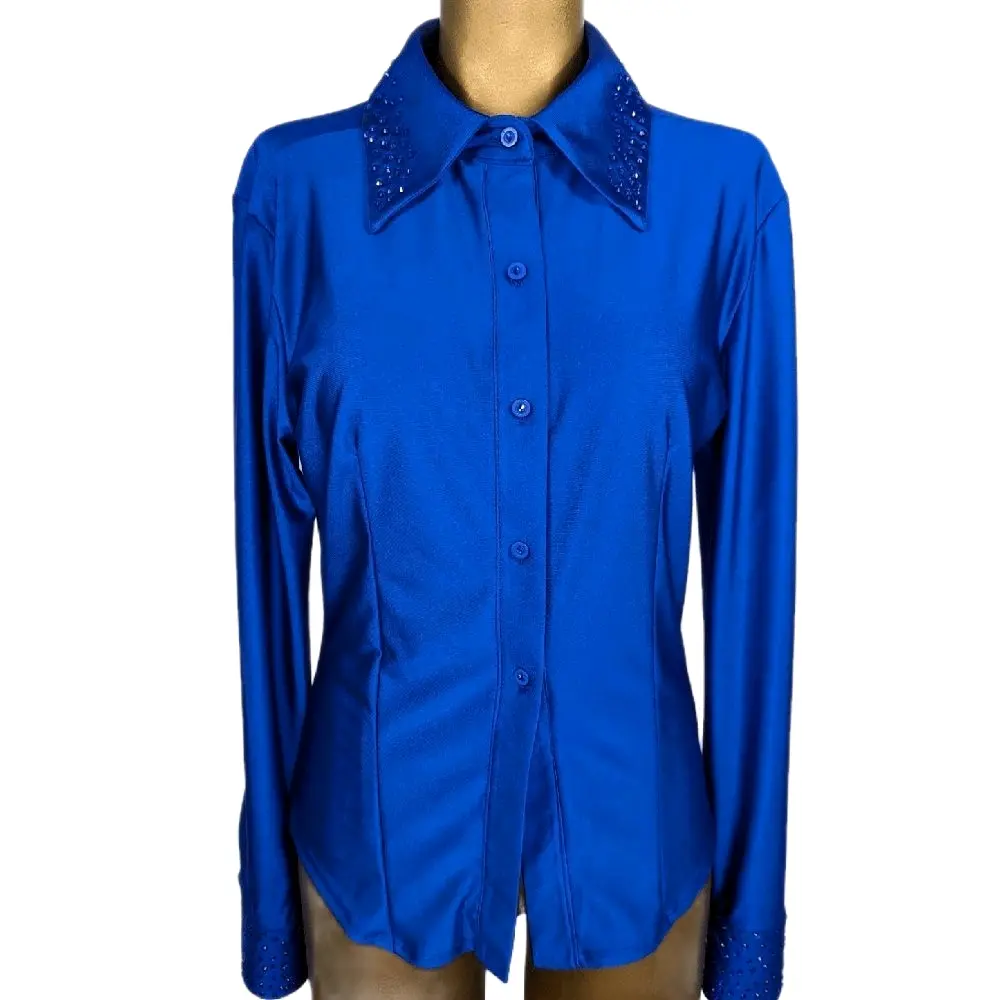 Sparkle Ridge - Western Show Shirt - Royal Blue Weekender - Women's Horse Show Clothes with bling
