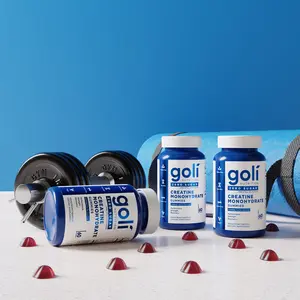 3 Bottles of Goli Zero Sugar Creatine Gummies - Keto-Friendly, Rich in Fiber, No Sugar Alcohols, No Artificial Sweeteners, Gluten-Free, Vegan, Non-GMO, and Gelatin-Free