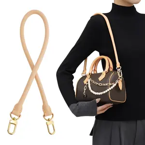 KIYOMIL Genuine Vachetta Leather Shoulder Strap Replacement for Graceful Damier or Speedy 20 25 30 35 Handbag Straps