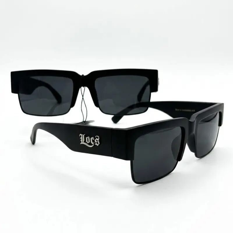 Men's Locs UV Protection Sunglasses, Tinted Lens PC Rectangle Glasses, Modern Fashion Accessories