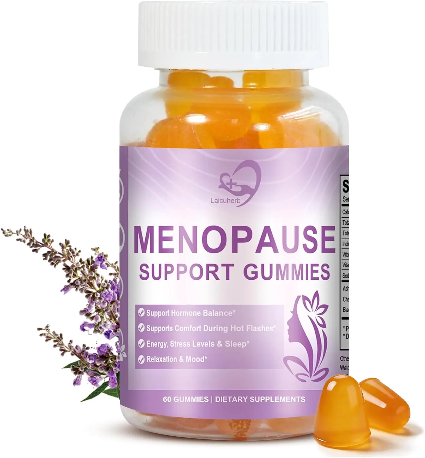 Menopause Support Gummies for Women – Perimenopause & Menopause Supplement, Hormonal Balance, Mood & Energy Support, Daily Wellness Formula, 60 Gummies
