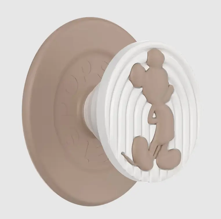 PopSockets PopOut Latte Mickey MagSafe PopGrip - Mickey-Shaped Magnetic Cellphone Holder, Stand, Mobile Mount, Smartphone Accessory, Tech Accessory, Accessories