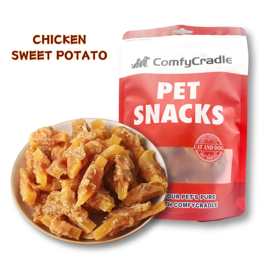 200g/400g(7.05oz/14.1oz)Dog Sweet Potato Wrapped With Chicken &Pet Natural Chew Treats,Dog Snacks For Small, Medium, Large Dog, Made With Chicken, Potato - Healthy, Easily Digestible, Dog Chews Long Lasting, And High Protein, Training Treats For Dogs