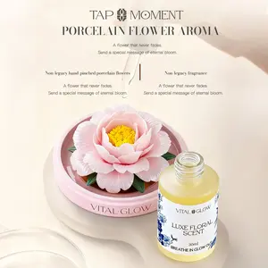 Tapmoment Porcelain Flower Aromatherapy Diffuser,Intangible Cultural Heritage
