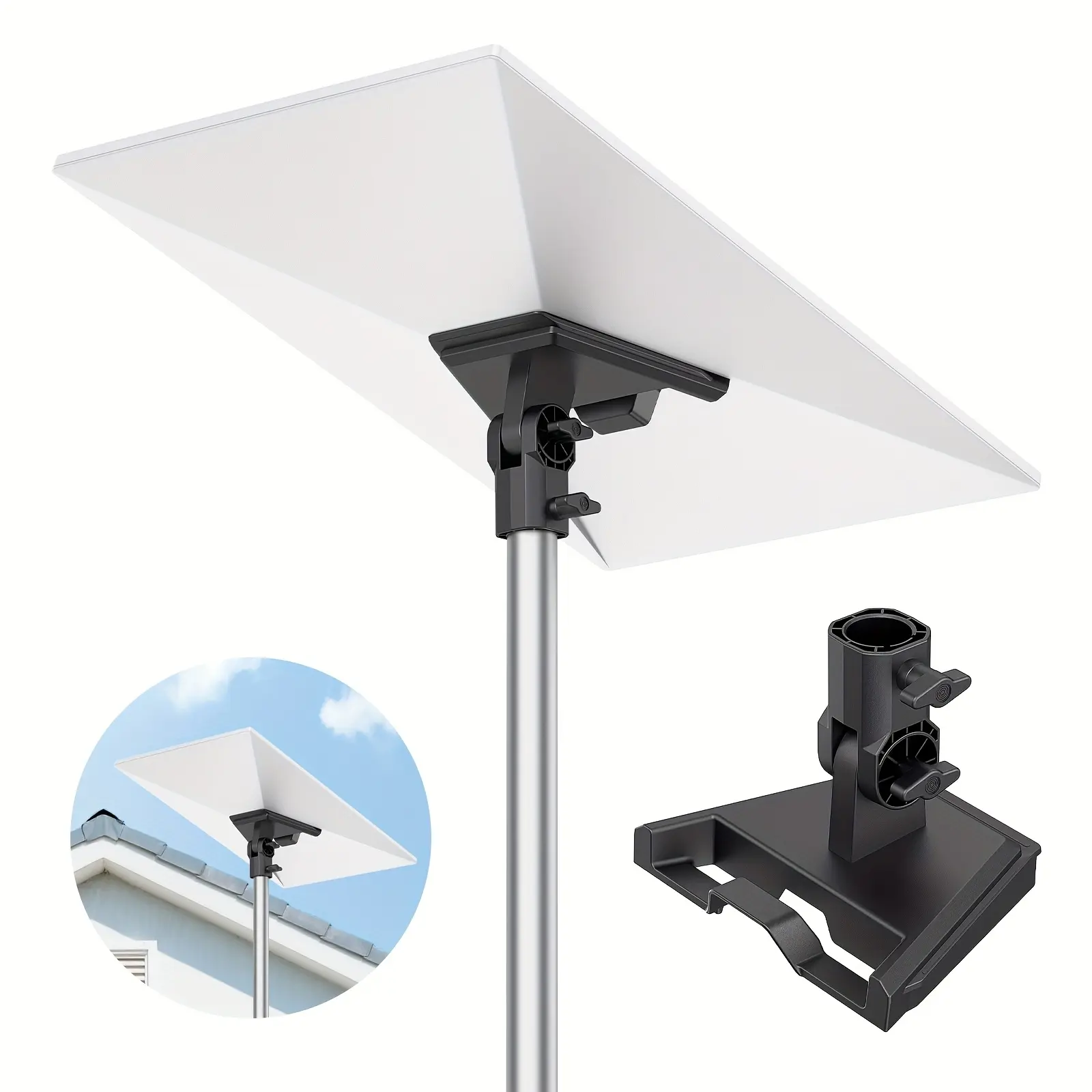 Starlink Gen 3 Tube Adapter, Ceiling Post Mount Support, Round Installation Kit, Standard Dish Accessories, Easy Setup, Durable Design
