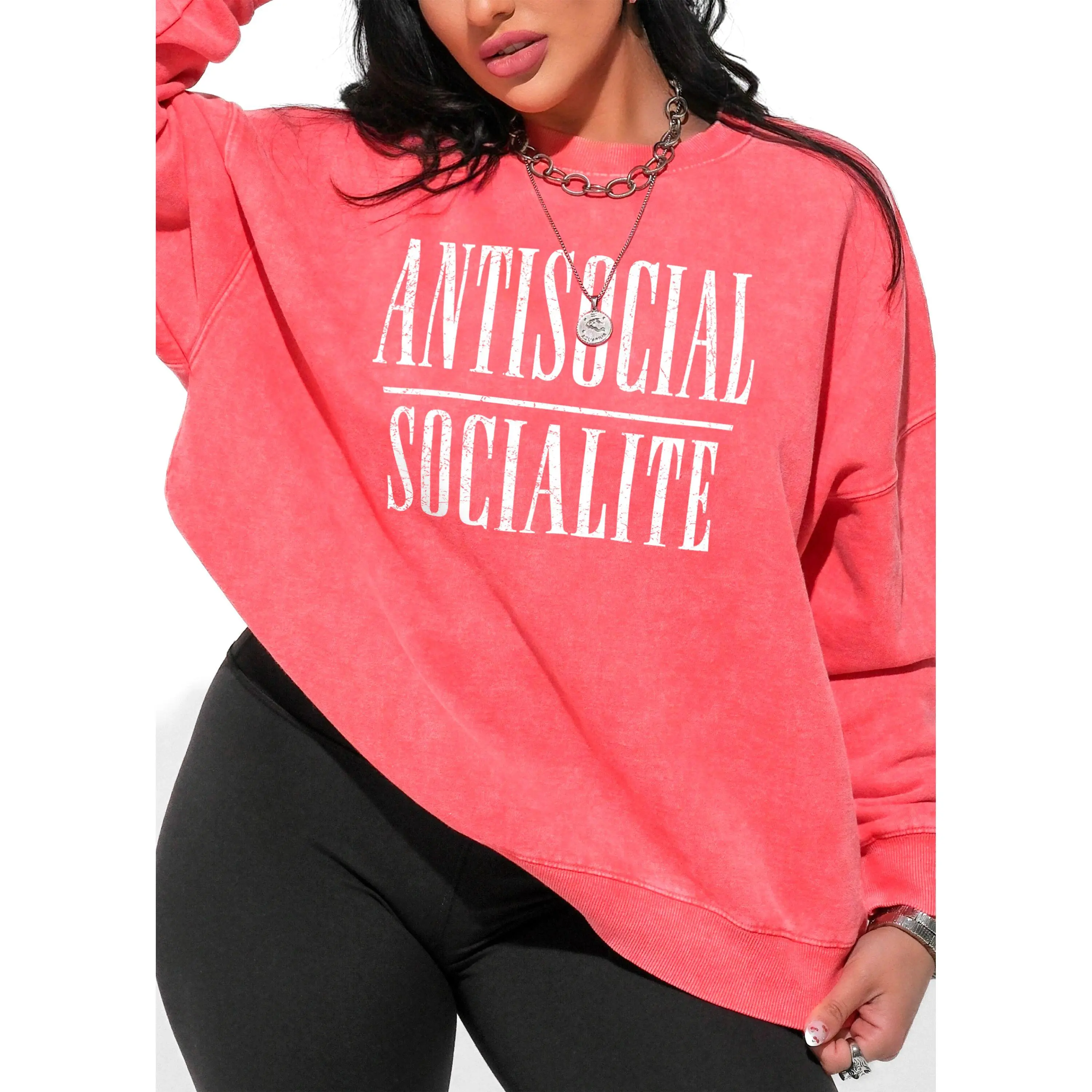 ANTISOCIAL SOCIALITE OVERSIZED GRAPHIC SWEATSHIRT