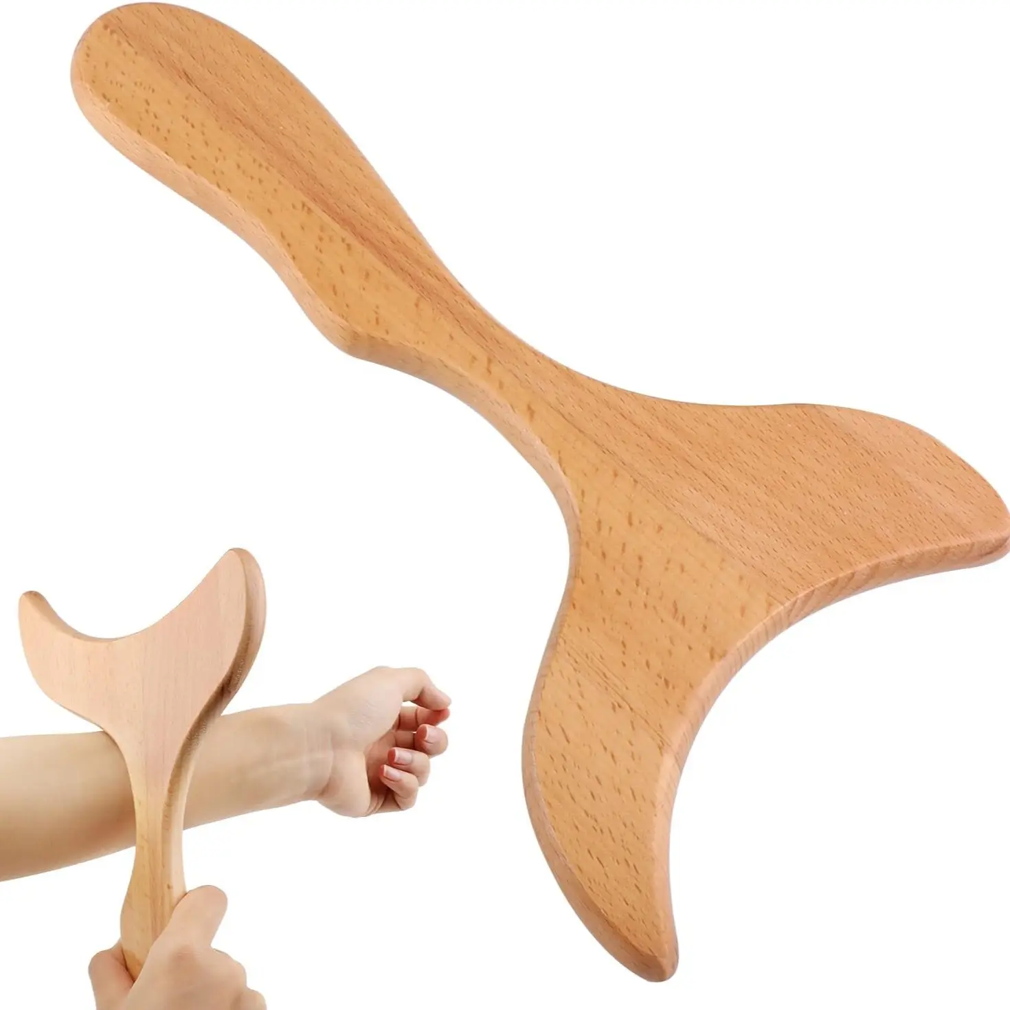1pc Wood Therapy Massage Tool, Manual Wooden Scraping Board, Muscle Relaxation, Shoulder Relaxer, Body Care, Body Contour Shaping, Zelkova Serrata, Single Item, Massagers