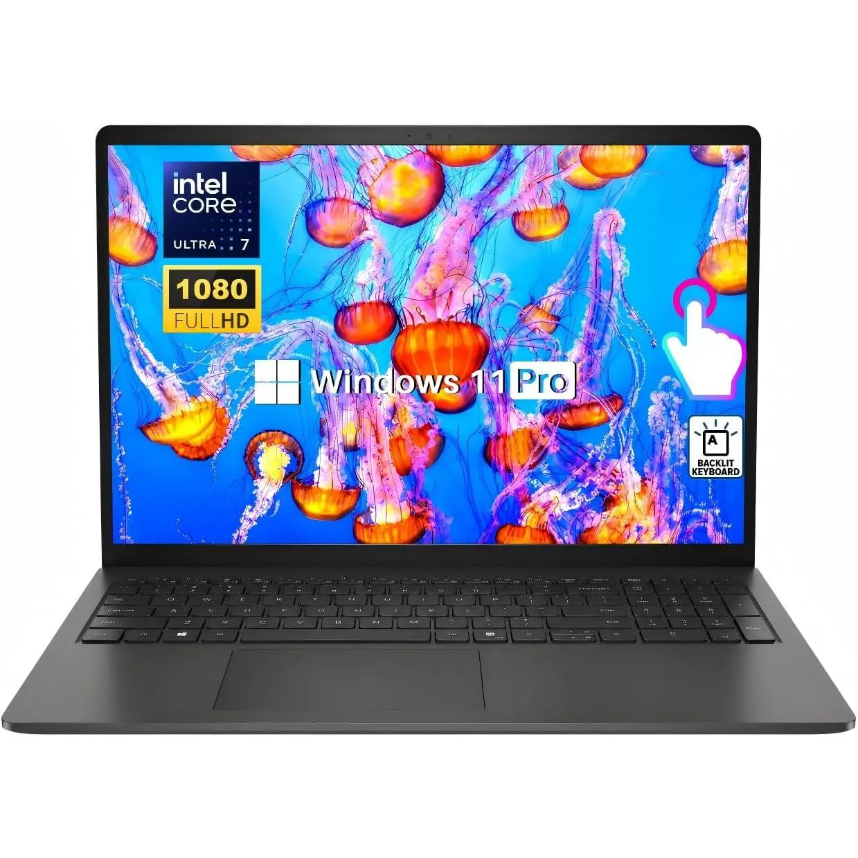 Dell 15 Touchscreen Business Laptop - Intel Ultra 7 255U (AI Powered), 16 GB DDR5 RAM, 1 TB SSD, 15.6" FHD Anti-Glare Display, Wi-Fi 6, Windows 11 Pro w/ AI Copilot, ExpressCharge, Backlit Keyboard