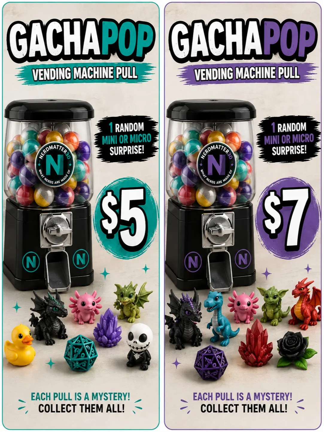 LIVE GachaPop Pull | Mystery 3D Printed Collectible | Watch Your Capsule Open Live | $5 & $7