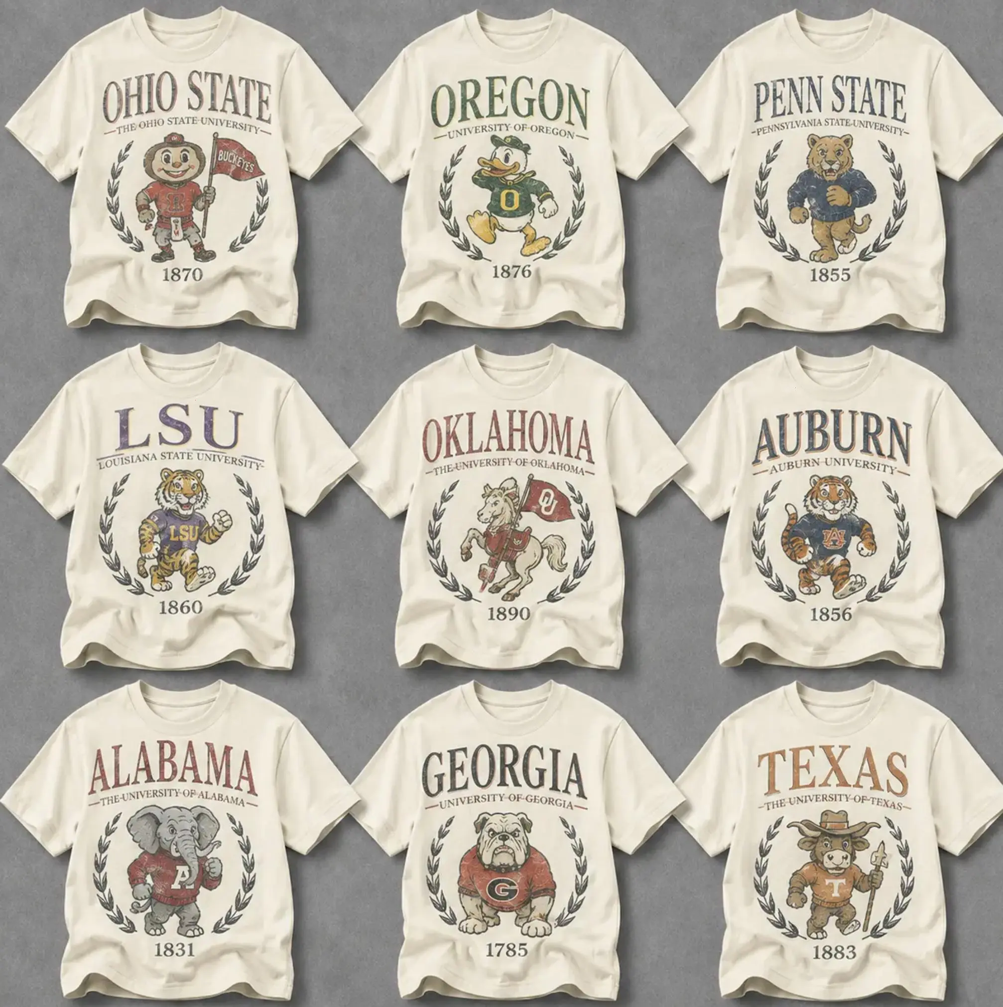 Vintage All Team College Mascot Unisex Shirt, Classic University T-Shirt, Game Day Gift for Men Women
