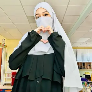 Soft Gray Hijab and Niqab Set with Matching Undercap