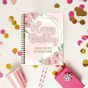 Birthday Blessing Memory Book, Collect and Save Greeting Cards, Messages, and Celebration Activities, Keepsake Album for Friends and Family