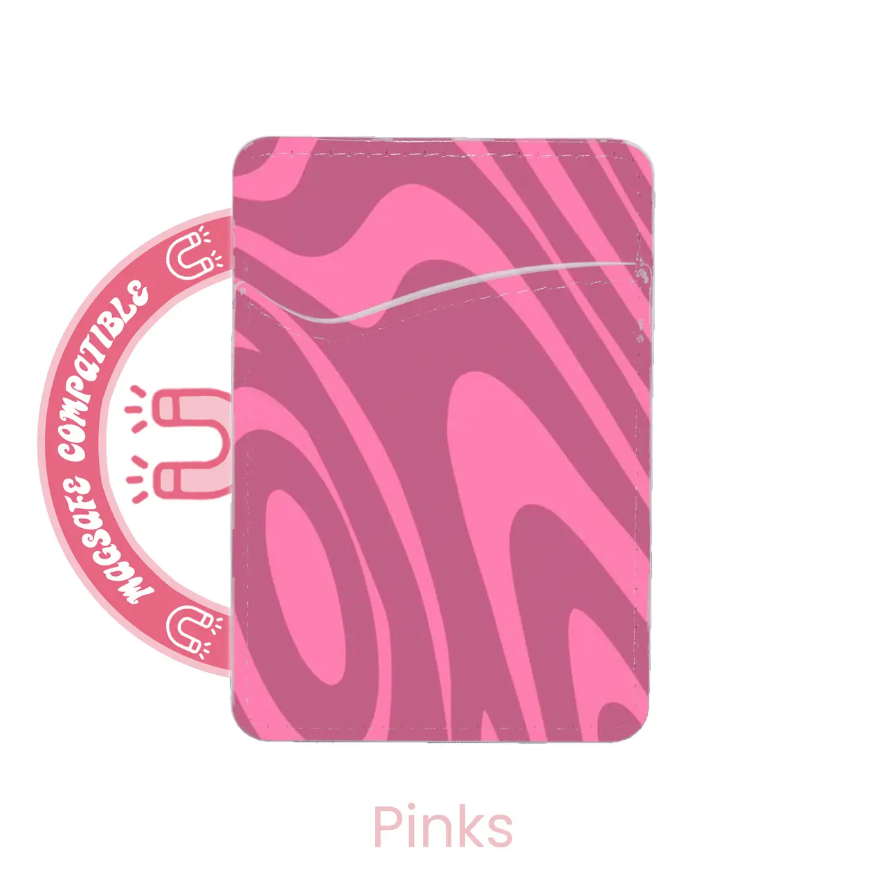 abbyrose Twisted Zebra Card Holder with magnet Pinks