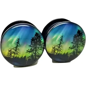 Northern Lights Ear Plugs -  - Screw- -  *Pair* - 8 Sizes (2 Gauge (6mm))