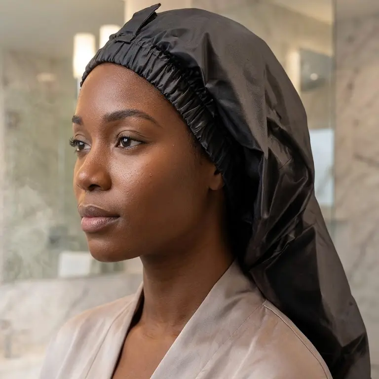 Qfitt Super Jumbo Adjustable Long Satin Bonnet for Locs & Braids, Smooth Fabric with Drawstring & Elastic Band, Reduces Overnight Frizz, Dreadlock Protection