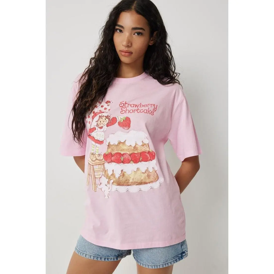 Youth and Adult Strawberry Shortcake T Shirt,Children's Book tee, Cute Strawberry Cartoon, Unisex Crewneck Menswear and Womenswear