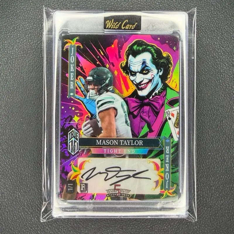 2025 Wild Card Jokers Wild Breakers Brick Mason Taylor Quarterback Signed Trading Card 1/1 Auto