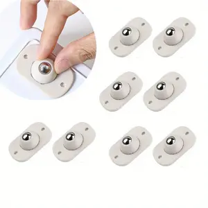 16pcs Universal Wheel Furniture Caster Pulley Rollers, 360 Degrees Adhesive Swivel Wheels Pulley For Bins Storage Box Trash Can Furniture Moving Wheel